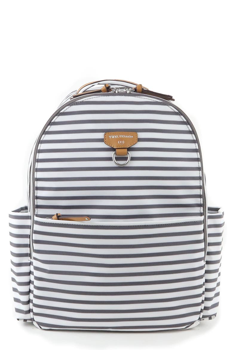 Mini-Go Water Resistant Diaper Backpack, Main, color, STRIPE
