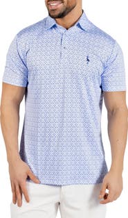 TailorByrd Golf Clubs Print Performance Polo