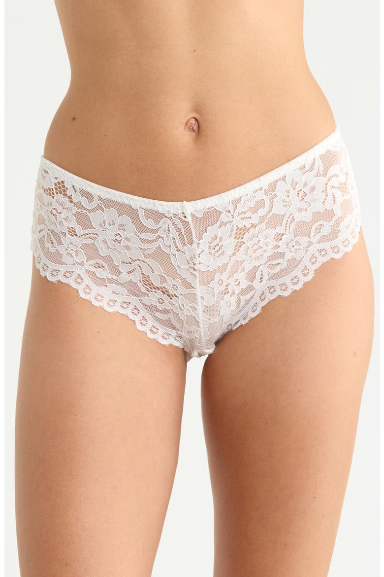 Lace Hipster Panties, Main, color, WHITE