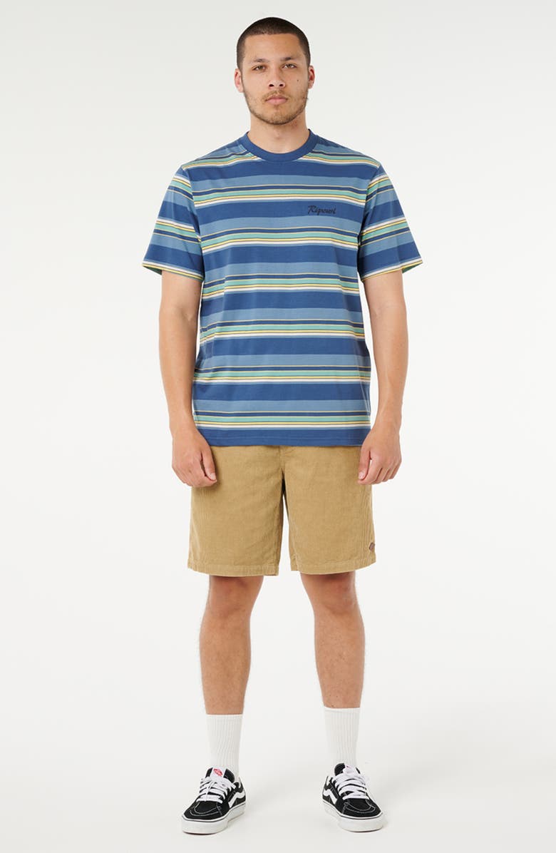 Rip Curl Mod Cali Stripe T-Shirt, Alternate, color, Bluefin