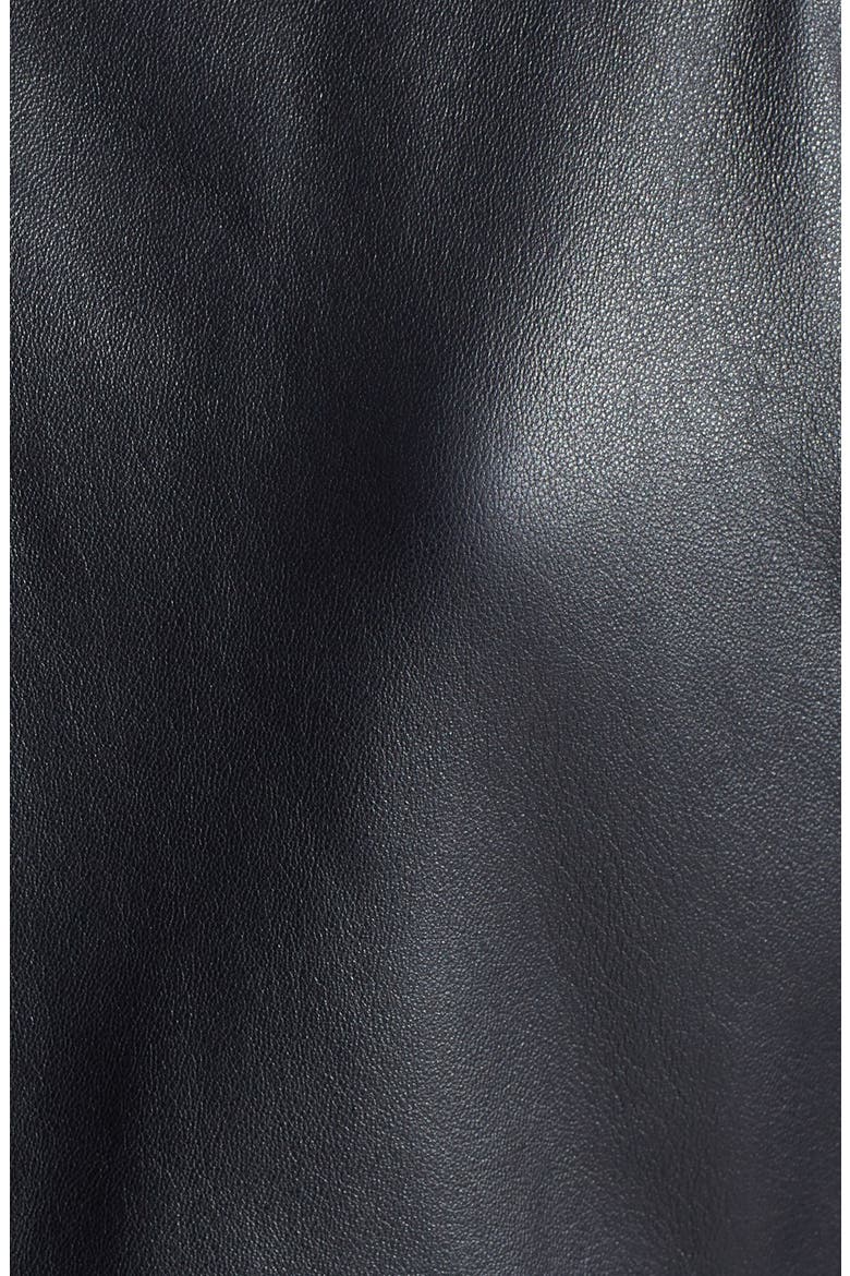 Leather Moto Jacket, Alternate, color, NAVY