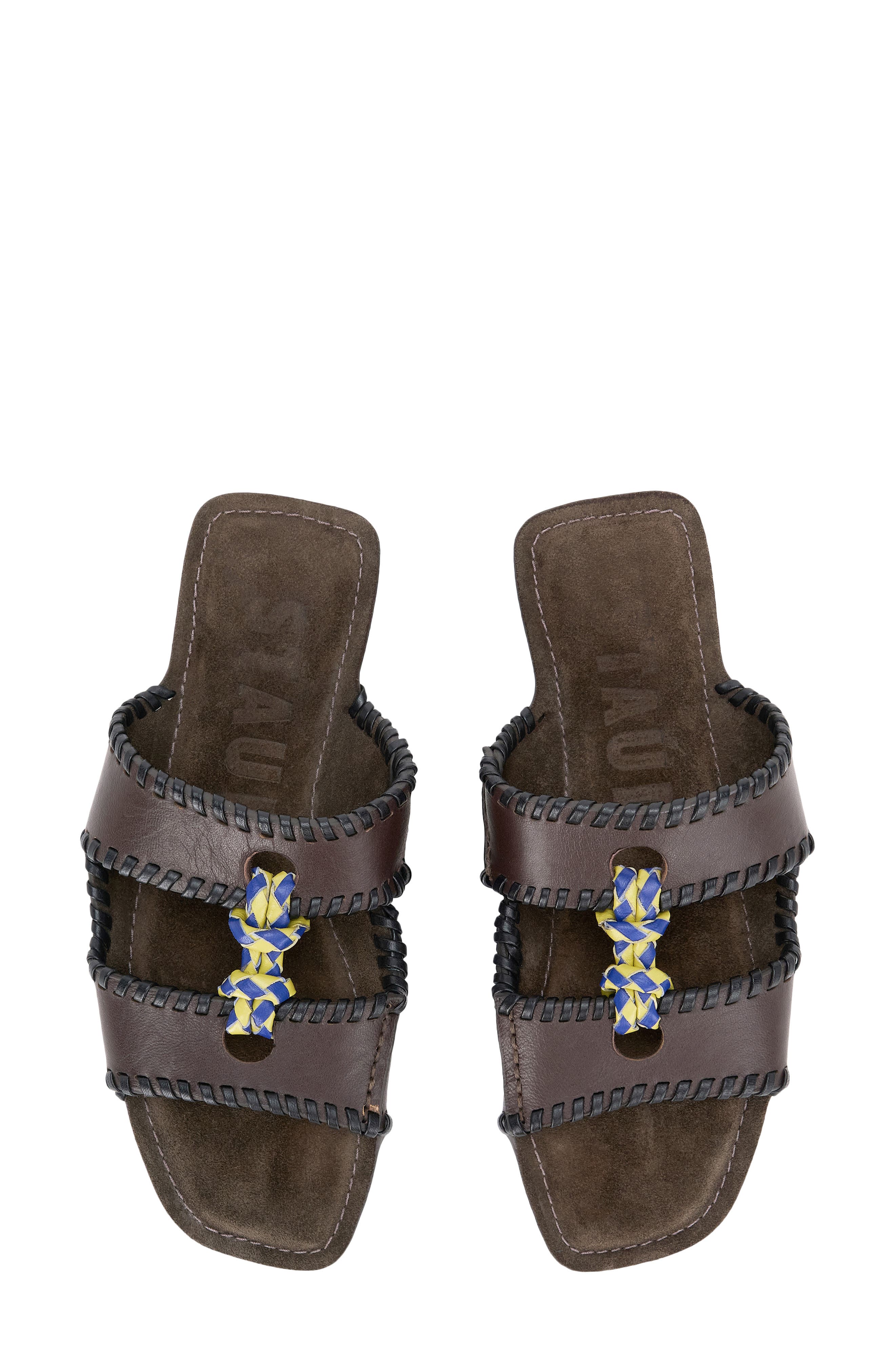Mara Leather Slide Sandal, Alternate, color, ESPRESSO