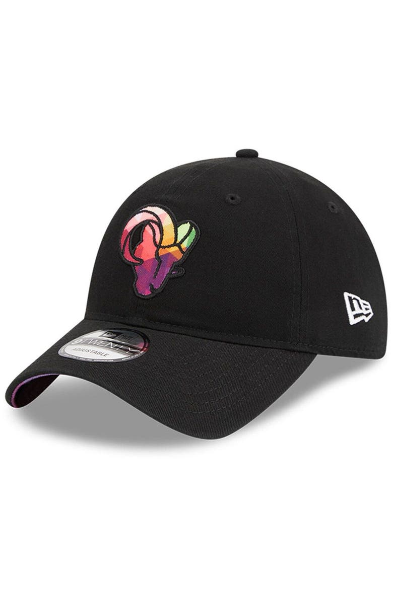 Men's New Era  Black Los Angeles Rams 2023 NFL Crucial Catch 9TWENTY Adjustable Hat, Alternate, color, Black