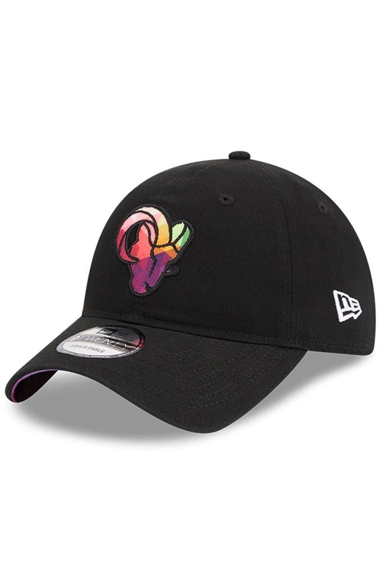 New Era Men's New Era Black Los Angeles Rams 2023 NFL Crucial Catch 9TWENTY Adjustable Hat, Alternate, color,