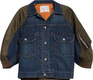 Sacai Denim & Nylon Mixed Media Jacket