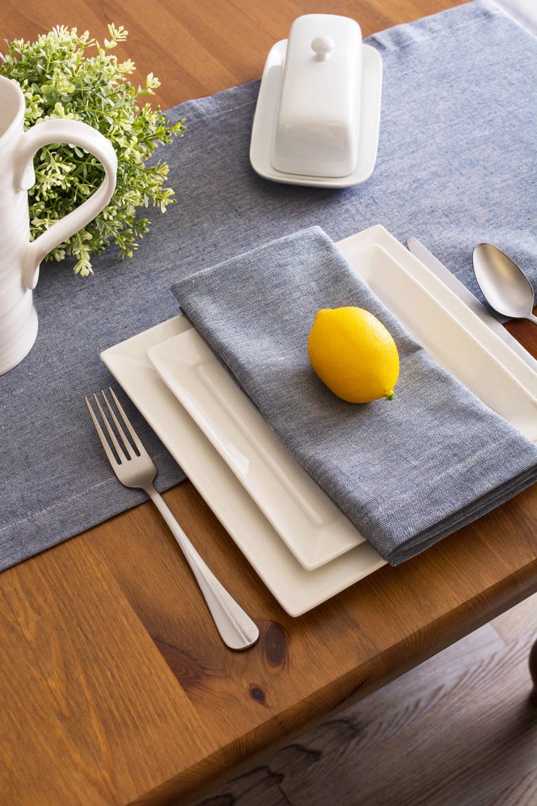 Solid Chambray Napkin Set/6, Alternate, color, Blue