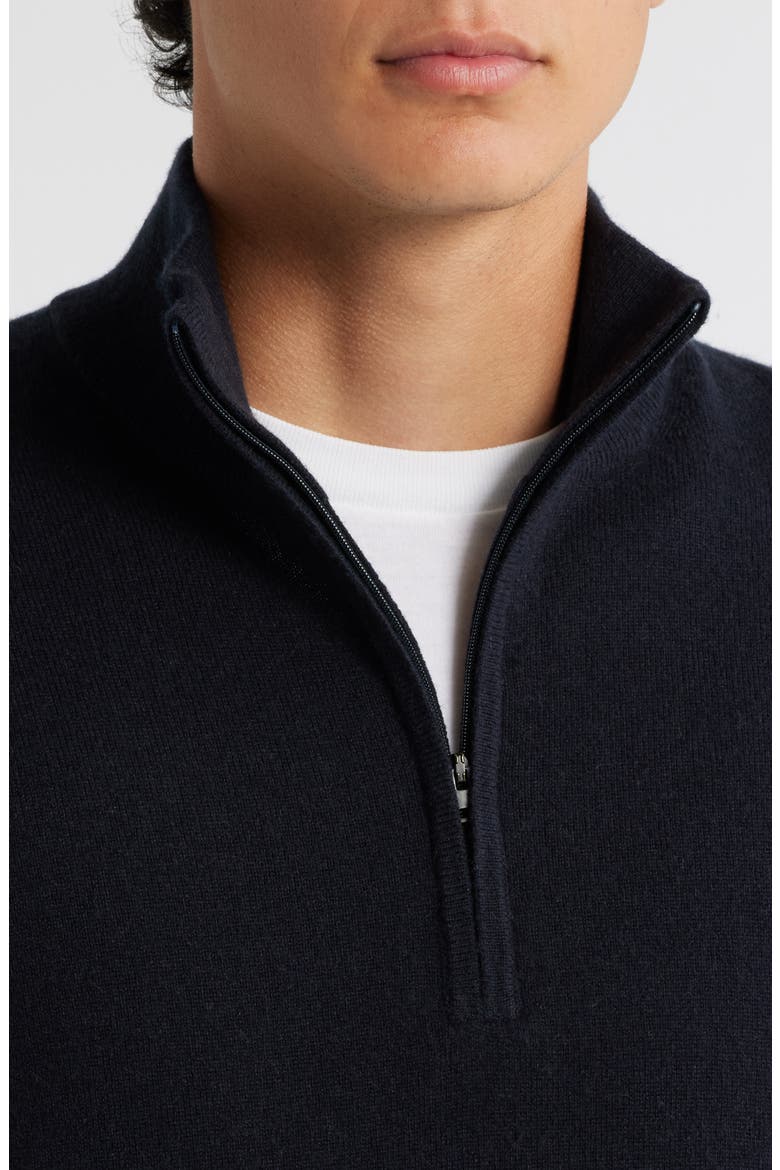 Quarter Zip Cashmere Sweater, Alternate, color, COASTAL