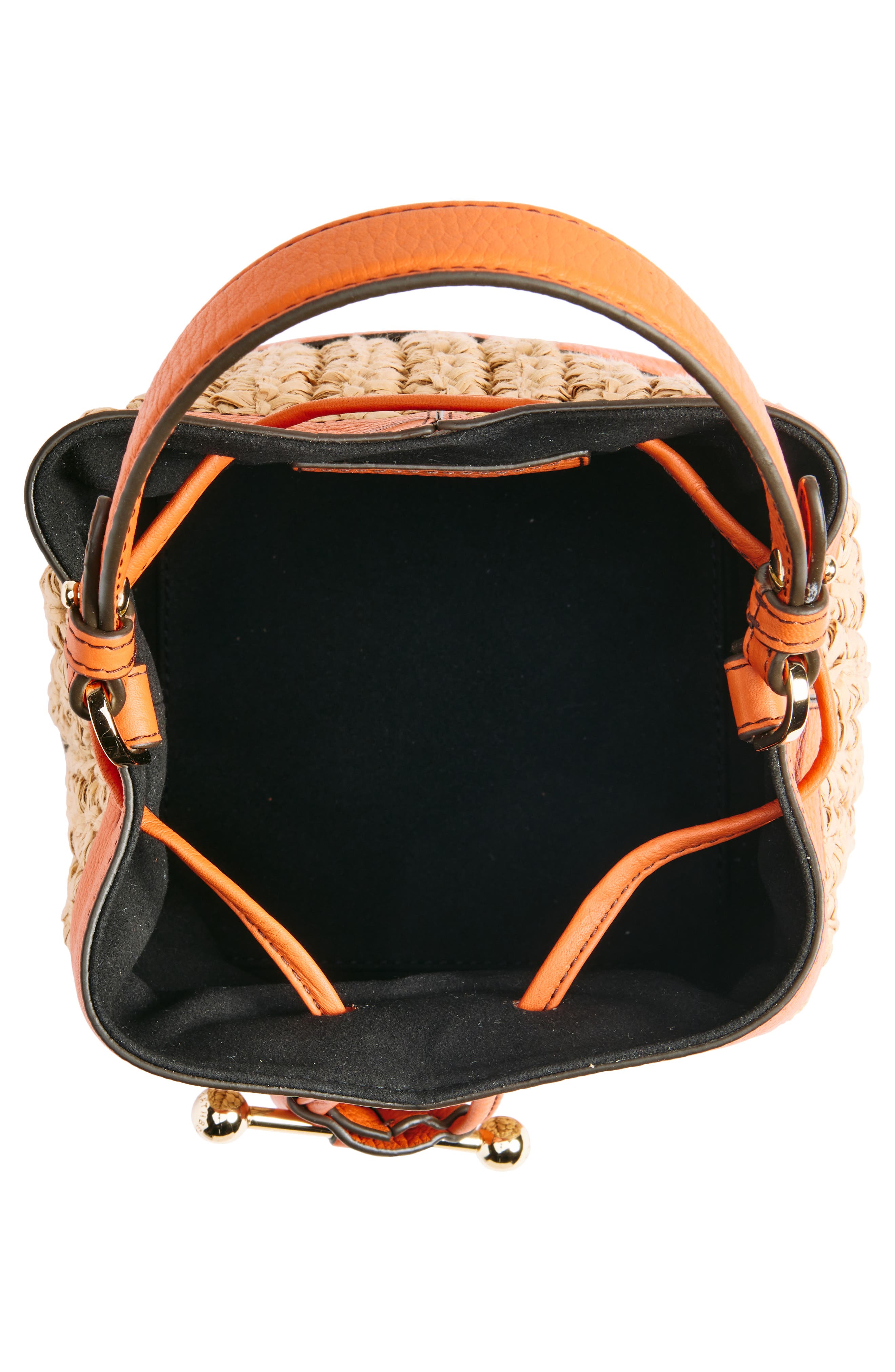 Strathberry Osette Raffia 
Leather Bucket Bag, Alternate, color, 