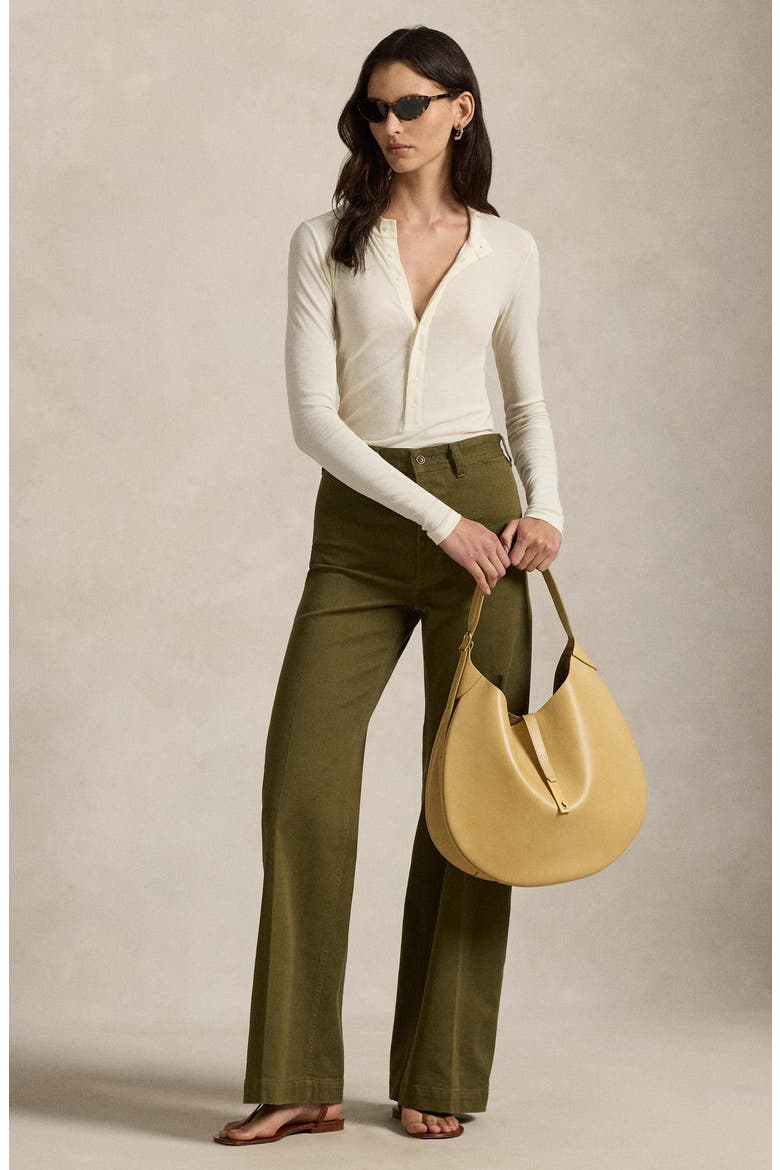 High Waist Wide Leg Pants, Alternate, color, OLIVE
