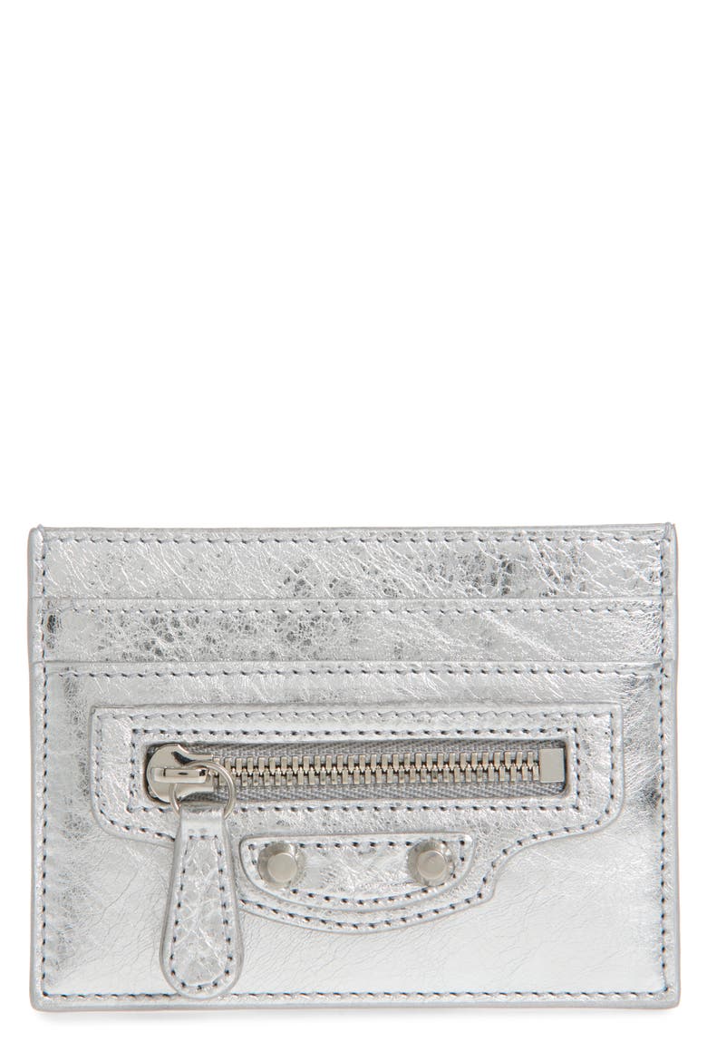 Le City Leather Card Case, Main, color, 8122 SILVER