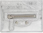 ★Balenciaga★25SS★Le City Long Leather Card Holder Silver Women's Le City Long Coin And Card Holder in Vintage Pink