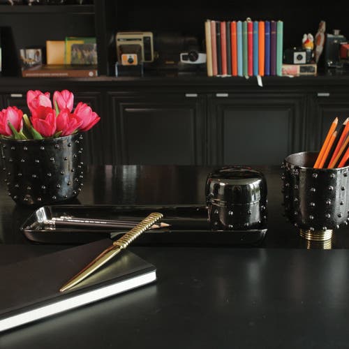 Lunares Djembe Desk Tray In Brown