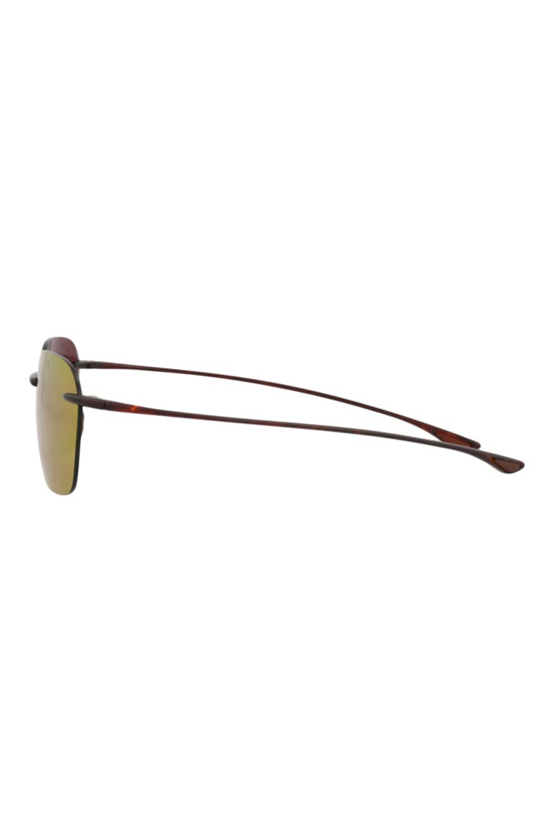 50mm Polarized Rimless Square Sunglasses, Alternate, color, TORTOISE TORTOISE SUNRISE