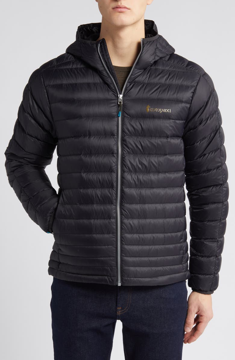 Cotopaxi Fuego Water Resistant 800 Fill Power Down Hooded Jacket, Alternate, color, Black
