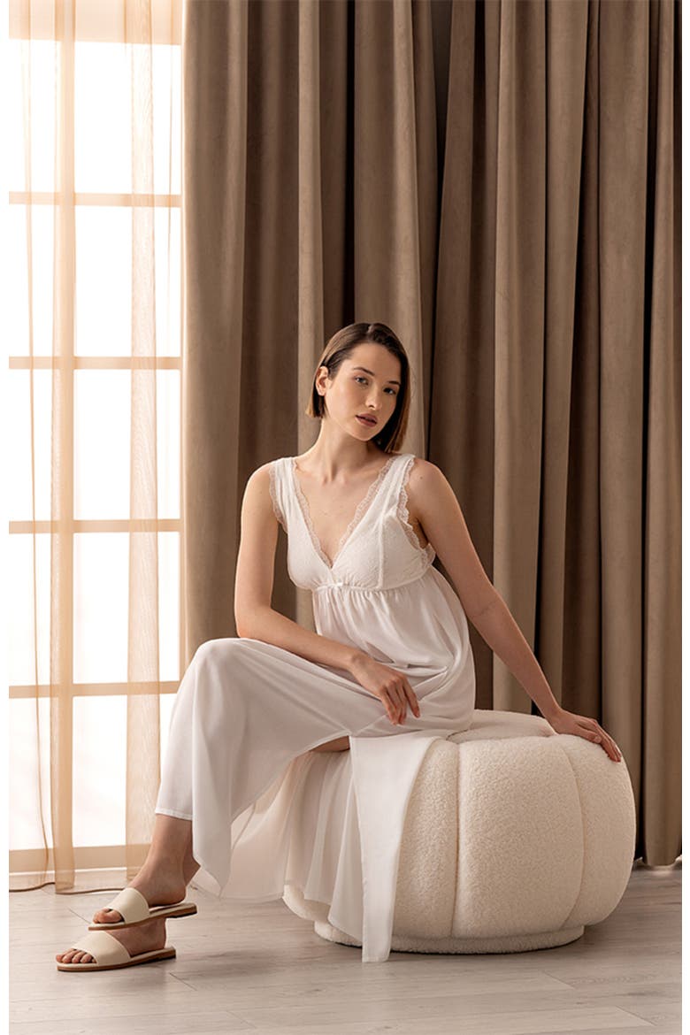 Christina Women's Nightdress, Alternate, color, White