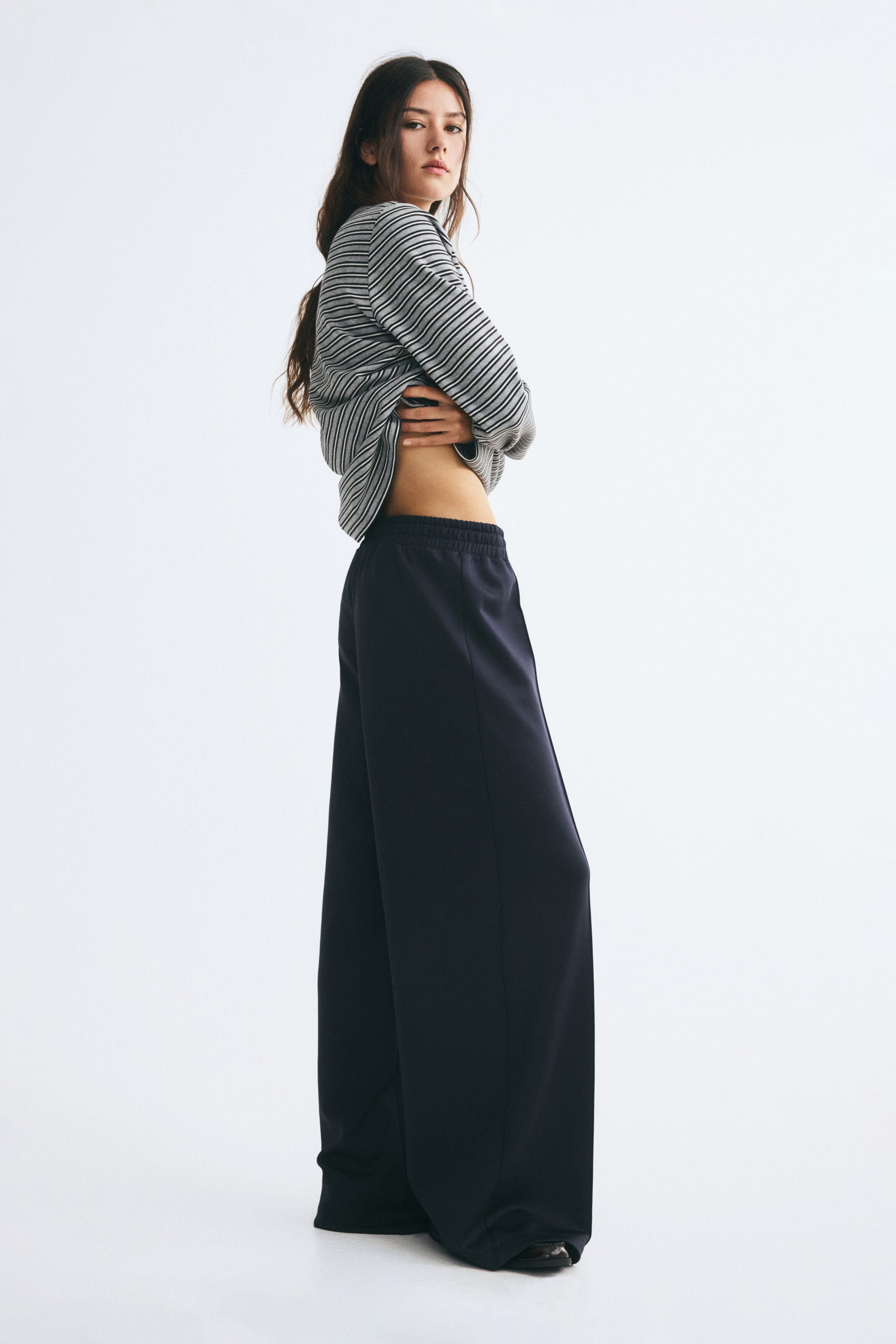 H&M Fine-ribbed Drawstring Pants (Women) | Nordstrom