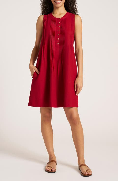 Helena Pleat Shift Dress