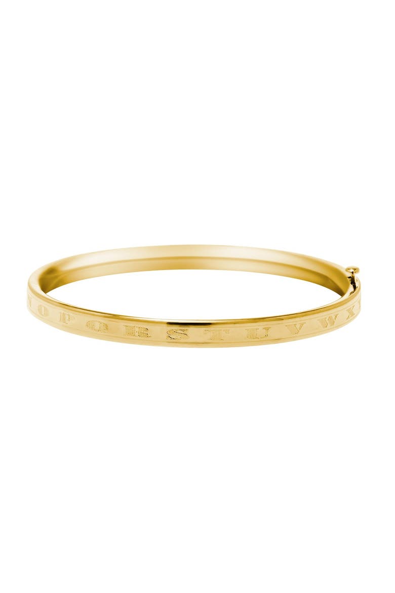 'Alpha Baby' Gold Bracelet, Main, color, GOLD