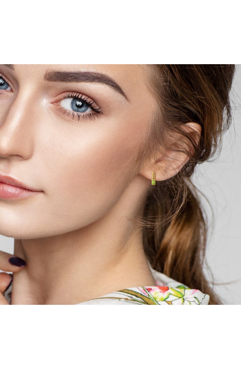 Julianna B. Gemstone Twisted Link Drop Earrings 14k, Alternate, color, Peridot