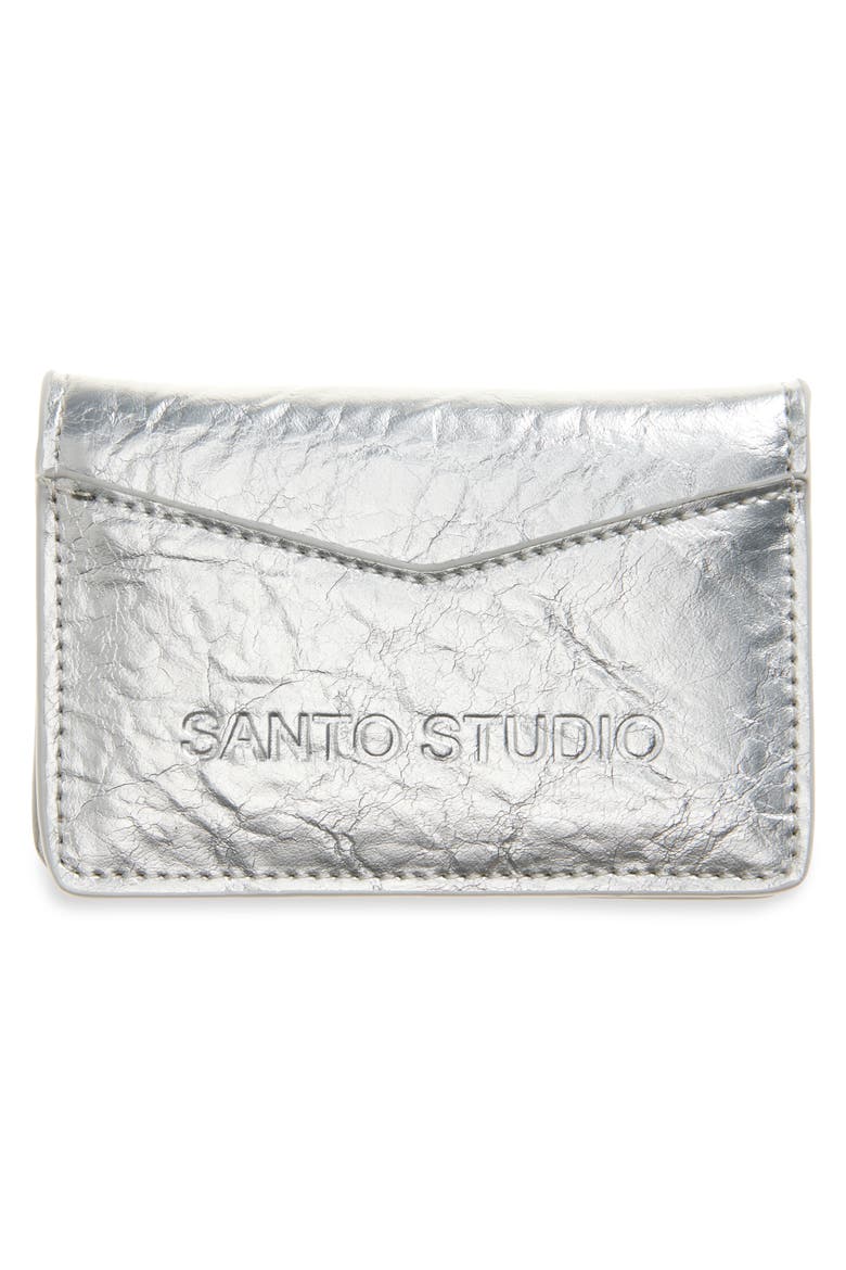 Elly de la Cruz Silver Bifold Wallet, Alternate, color, SILVER