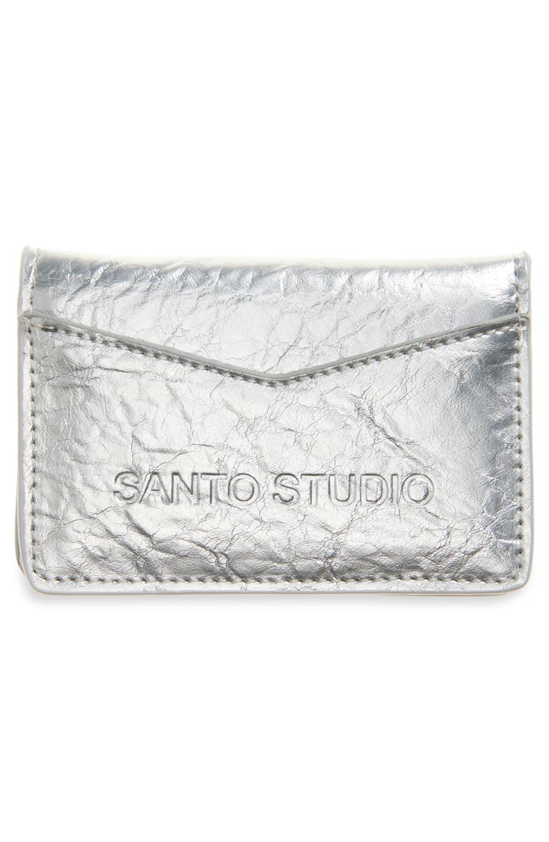 SANTO STUDIO Elly de la Cruz Silver Bifold Wallet, Alternate, color, Silver