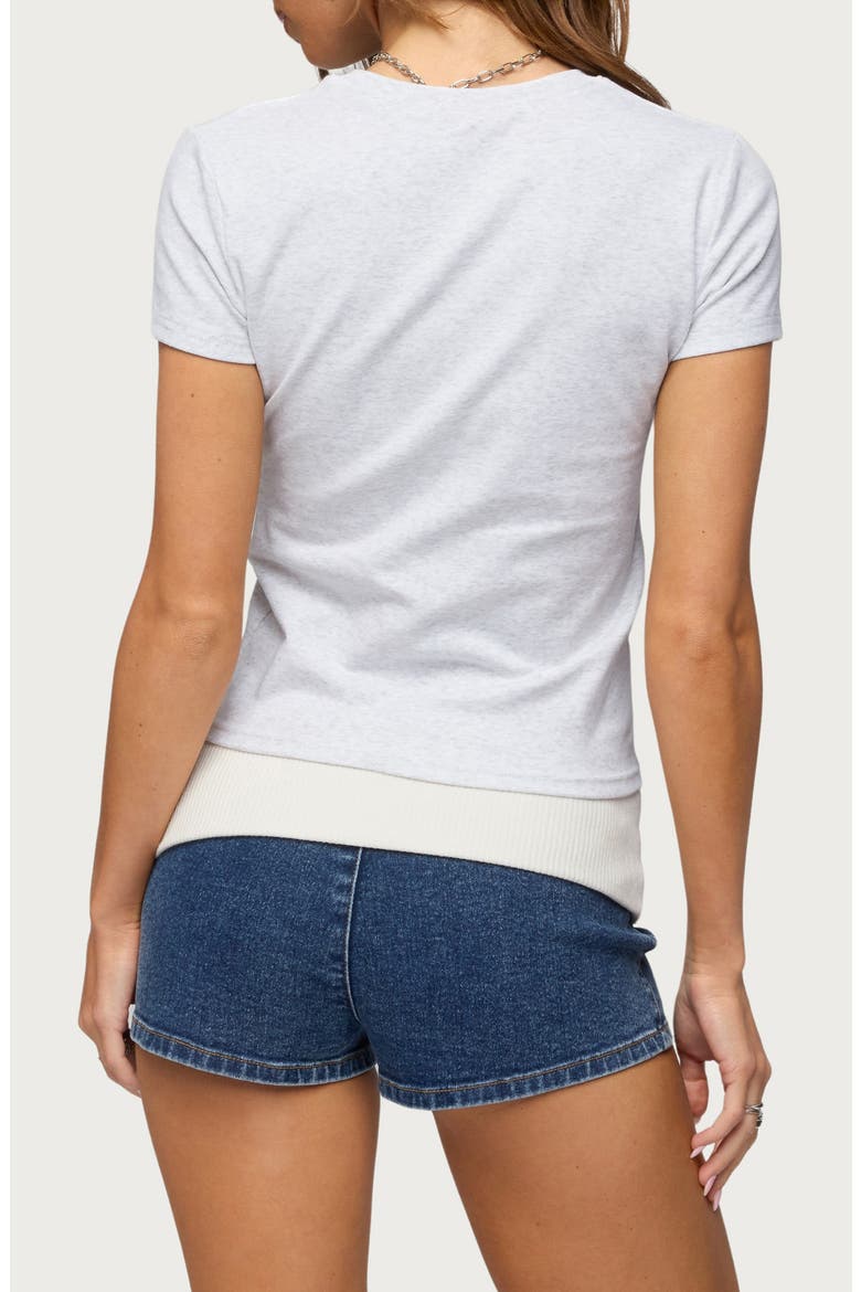 UK Rhinestone Crop T-Shirt, Alternate, color, LIGHT-GRAY-MELANGE