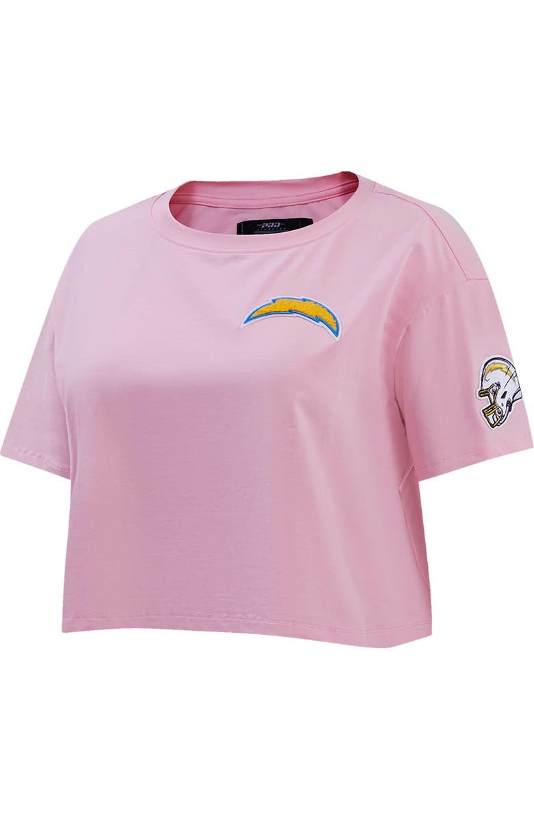 PRO STANDARD Women's Pro Standard Pink Los Angeles Chargers Cropped Boxy T-Shirt, Alternate, color, 