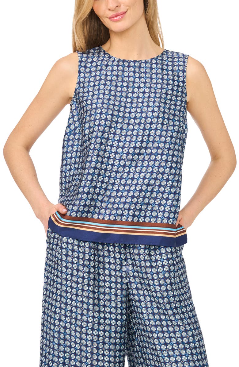 Halogen<sup>®</sup> Geo Print Sleeveless Shell, Main, color, 