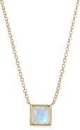 st. Moran 14k Gold Plated Square Pendant Necklace
