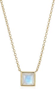 st. Moran 14k Gold Plated Square Pendant Necklace