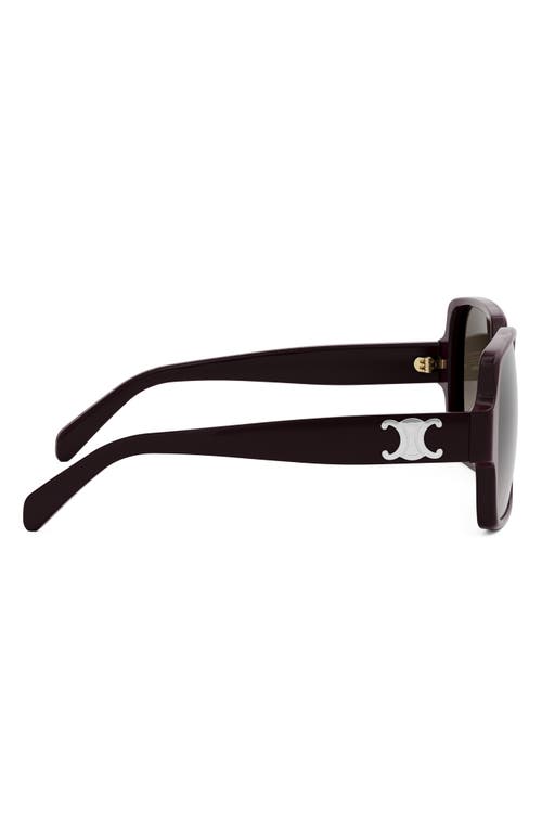 Celine Triomphe 60mm Square Sunglasses In Black