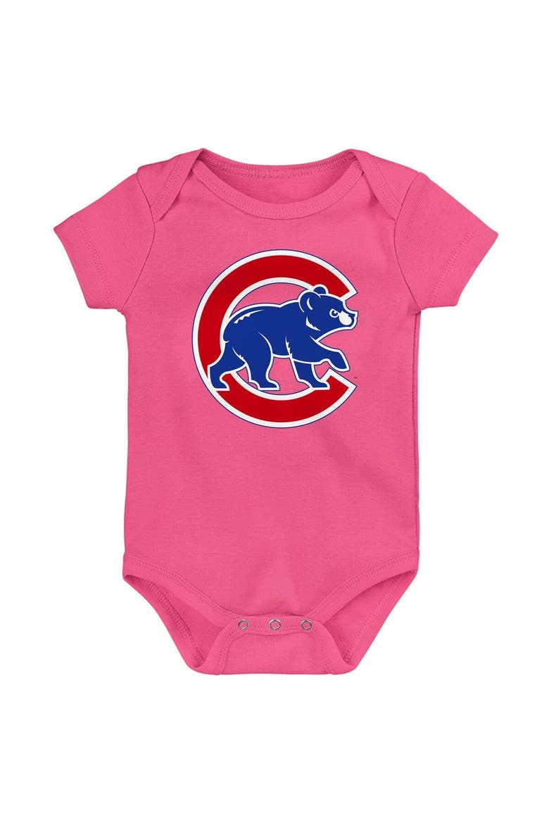 Infant Royal/Red/Pink Chicago Cubs Baseball Baby 3-Pack Bodysuit Set, Alternate, color, Royal