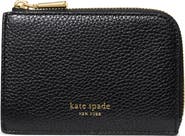 Kate Spade New York mini pebble leather zip card case