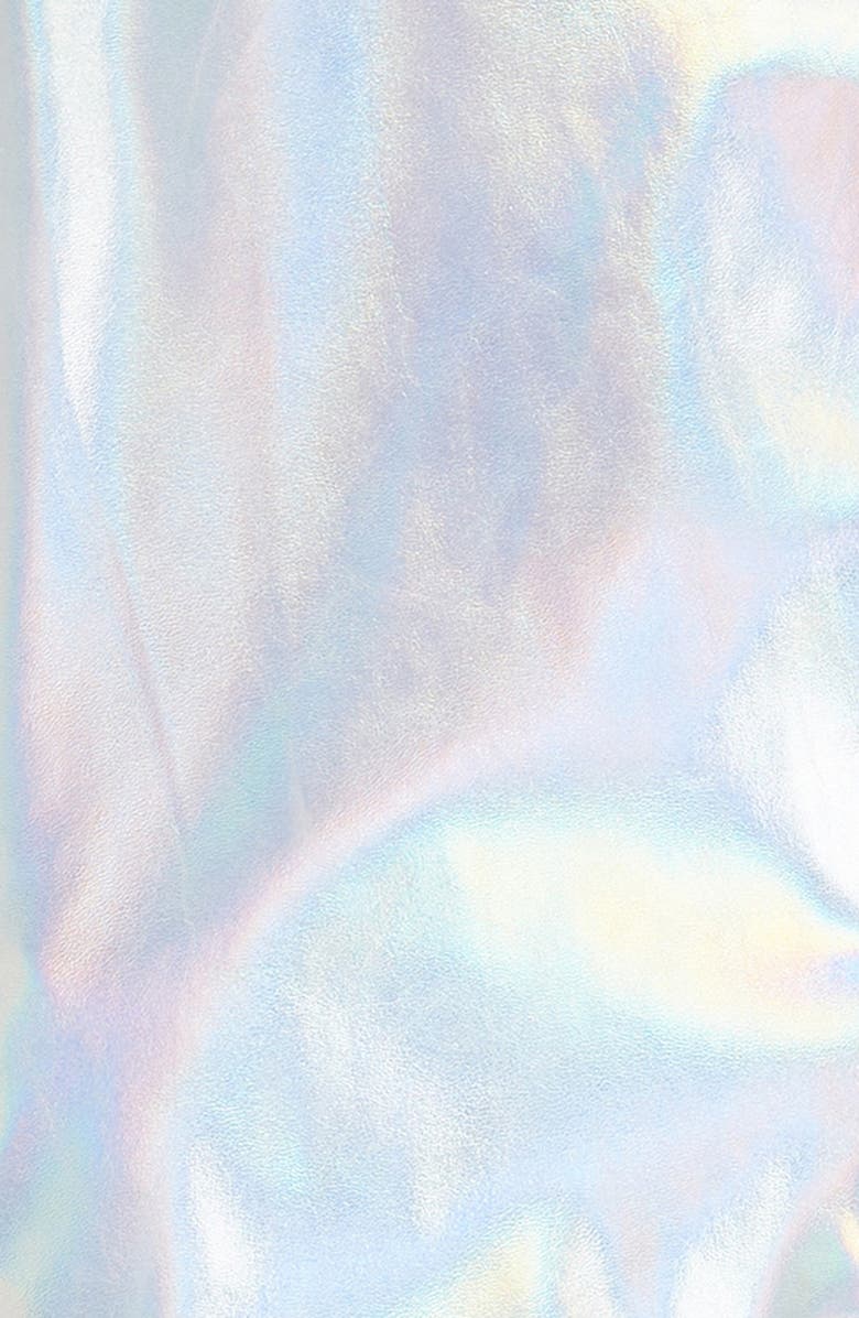 Lola + The Boys Kids' Metallic Rainbow Moto Jacket, Alternate, color, 