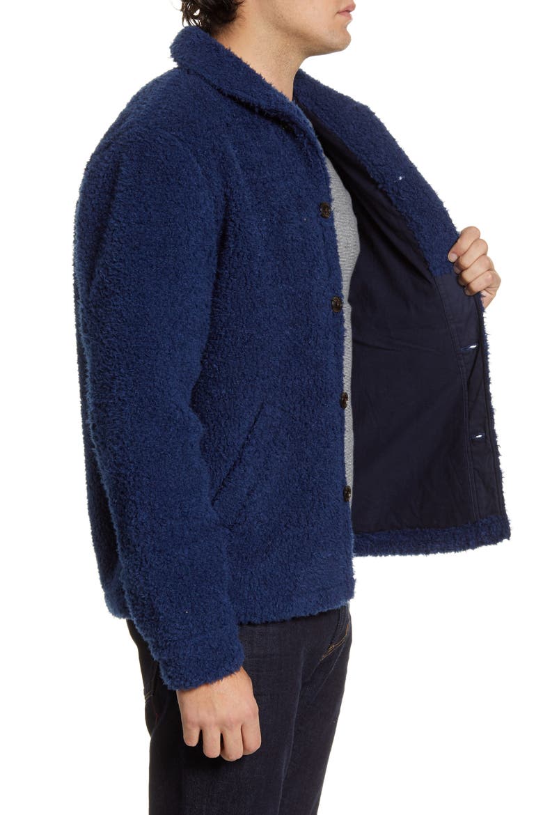 Slim Fit Fleece Shirt Jacket, Alternate, color, BRIGHT NAVY