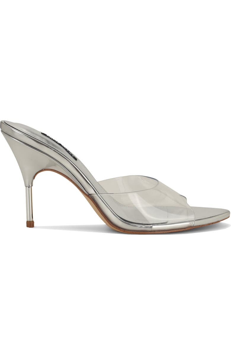 Nine West Vella Pointed Toe Slide Sandal, Alternate, color, Clear Silver