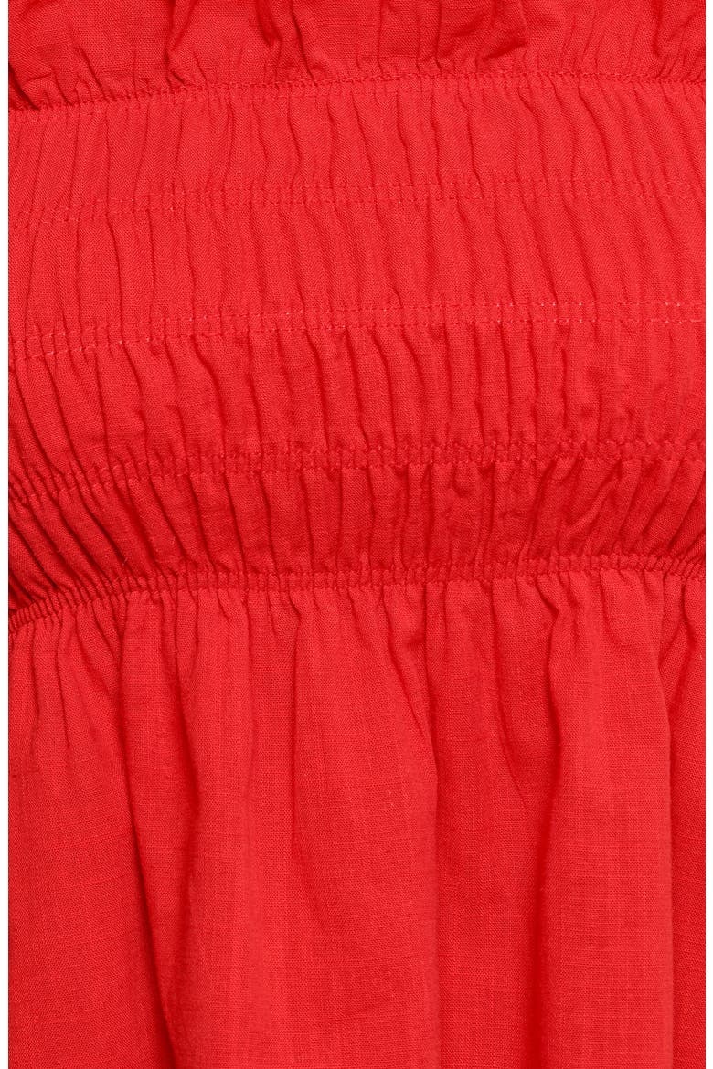 Kaiya Cotton Strapless Top & Shorts Set, Alternate, color, RED