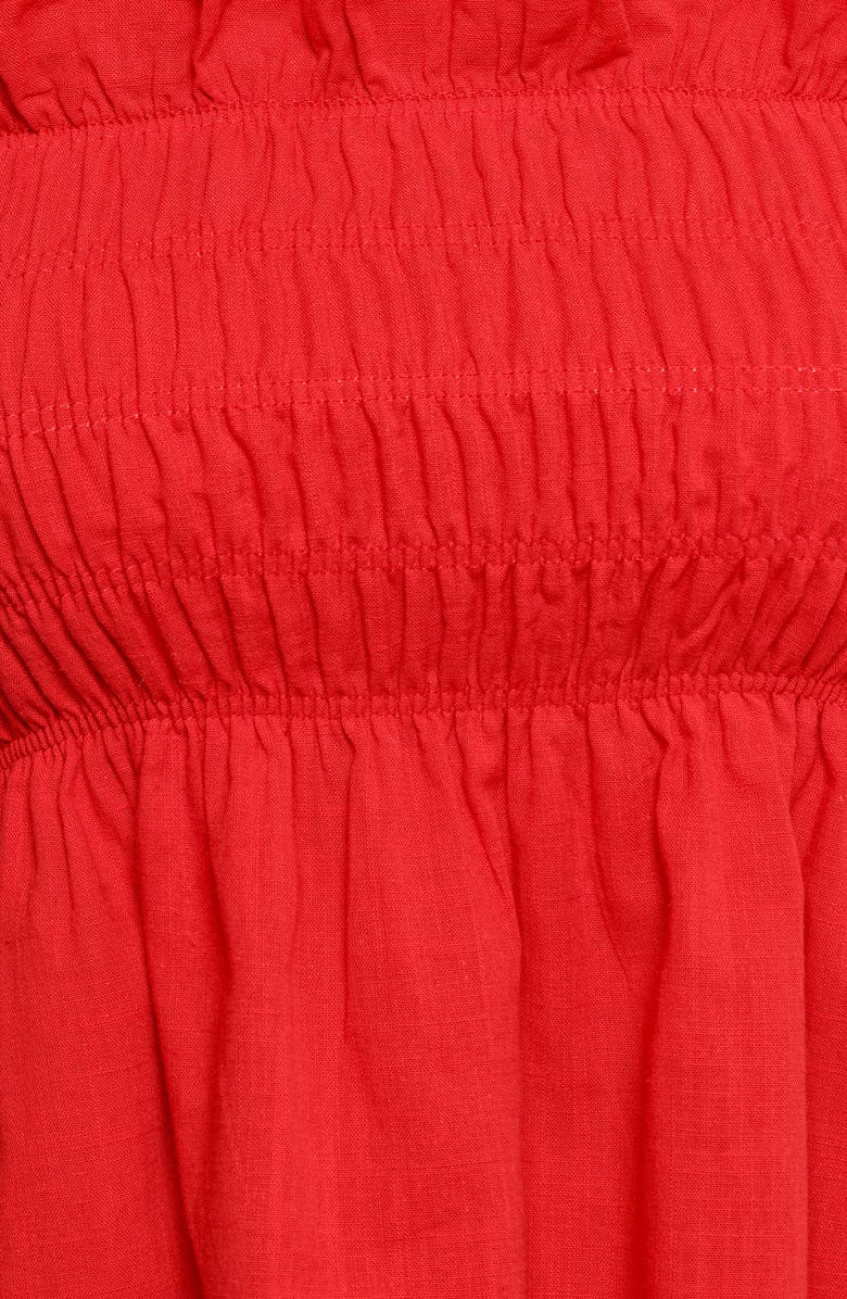 Petal & Pup Kaiya Cotton Strapless Top & Shorts Set, Alternate, color, Red