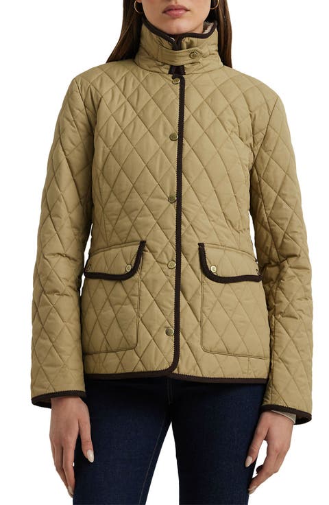 Quilted Faux Shearling Collar Jacket