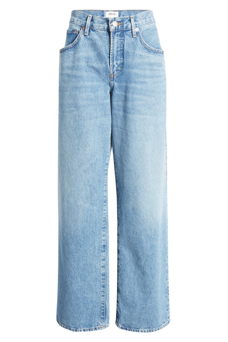 Fusion Low Rise Loose Straight Leg Organic Cotton Jeans, Alternate, color, RENOUNCE