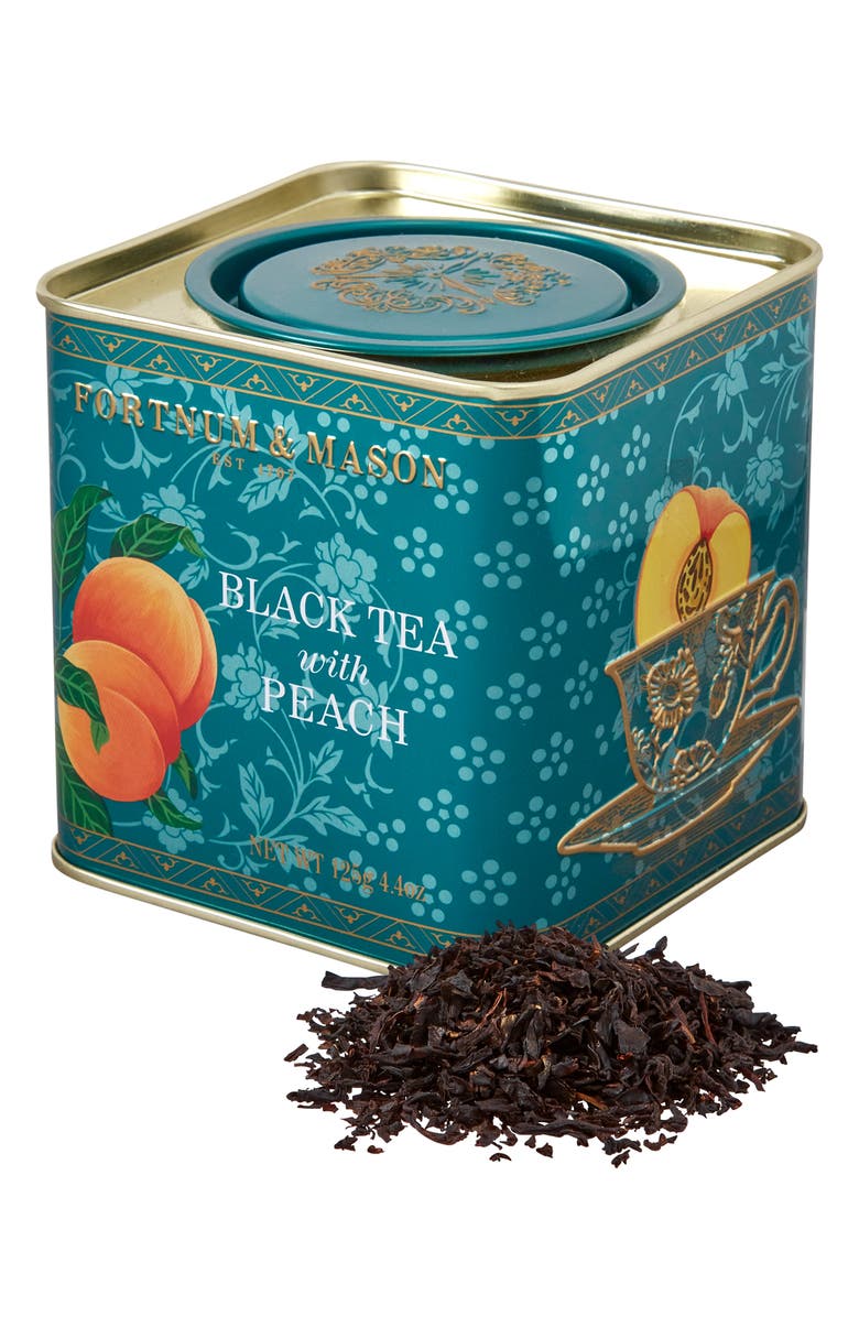 Fortnum & Mason Black Tea with Peach Loose Leaf Caddy, Main, color, Peach