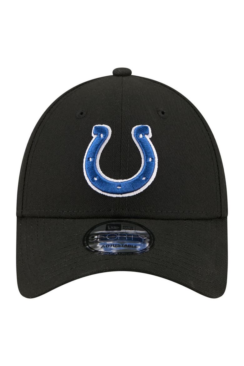 Men's New Era  Black Indianapolis Colts Core Team 9FORTY Adjustable Hat, Alternate, color, Black