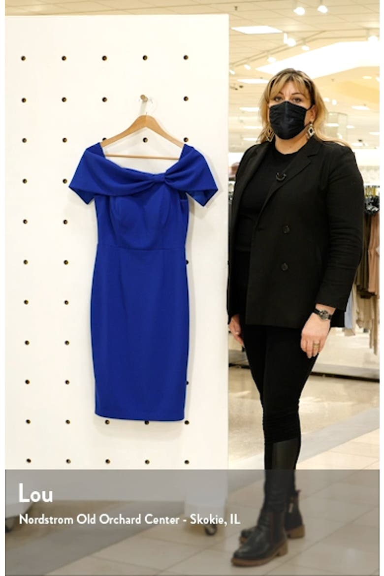Off the Shoulder Sheath Cocktail Dress video