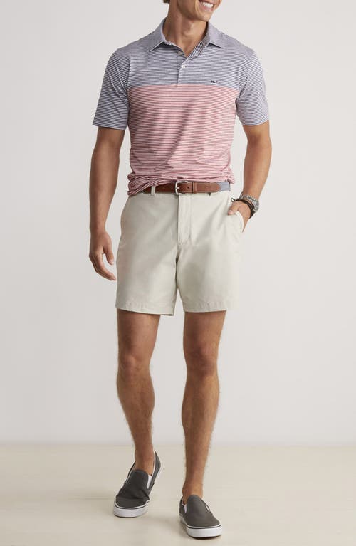 Vineyard Vines On-the-go Water Repellent Shorts In Stone