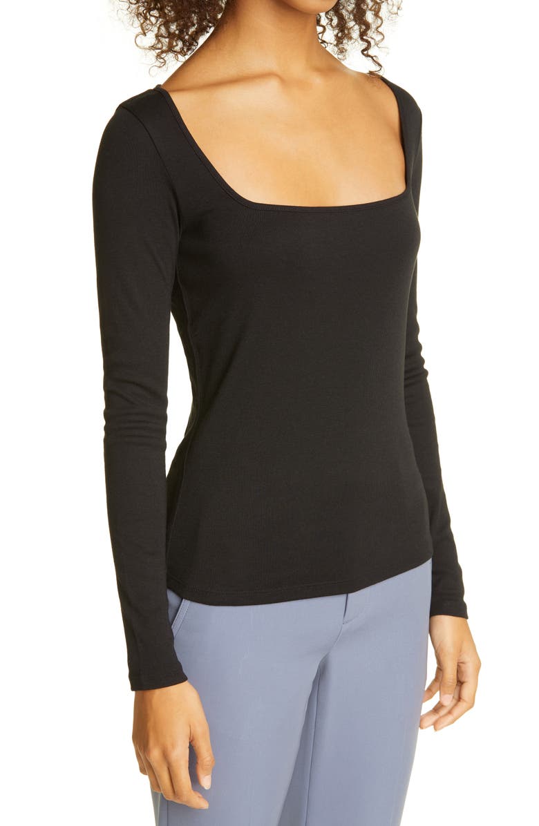 Vince Square Neck Long Sleeve Top, Alternate, color, 