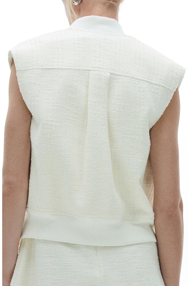 Tweed Cargo Vest, Alternate, color, OFF WHITE