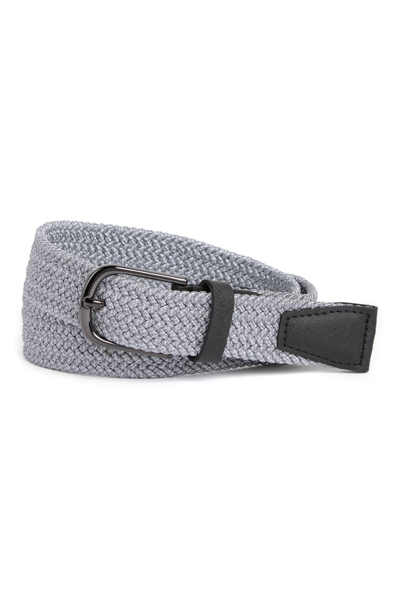 Haknee Marled Elastic Belt, Main, color, GREY