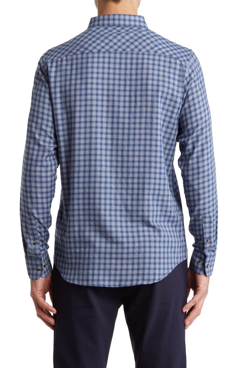 TravisMathew Ironwood Check Button-Up Shirt, Alternate, color, Heather Sleet