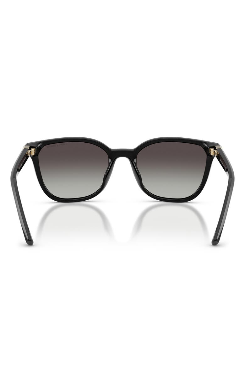 Armani Exchange 54mm Cat Eye Sunglasses, Alternate, color, Shiny Black / Grey Gradient