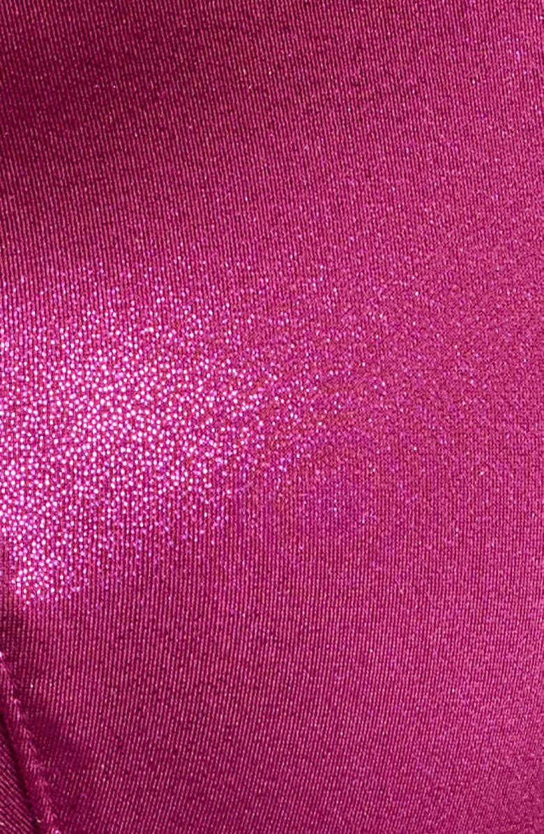 SAVAGE X FENTY Microfiber Metallic T-Shirt Bra, Alternate, color, Sugarplum Purple/ Magenta Foil
